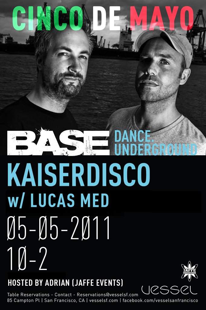 Base: 'Cinco De Mayo' feat Kaiserdisco - Flyer front
