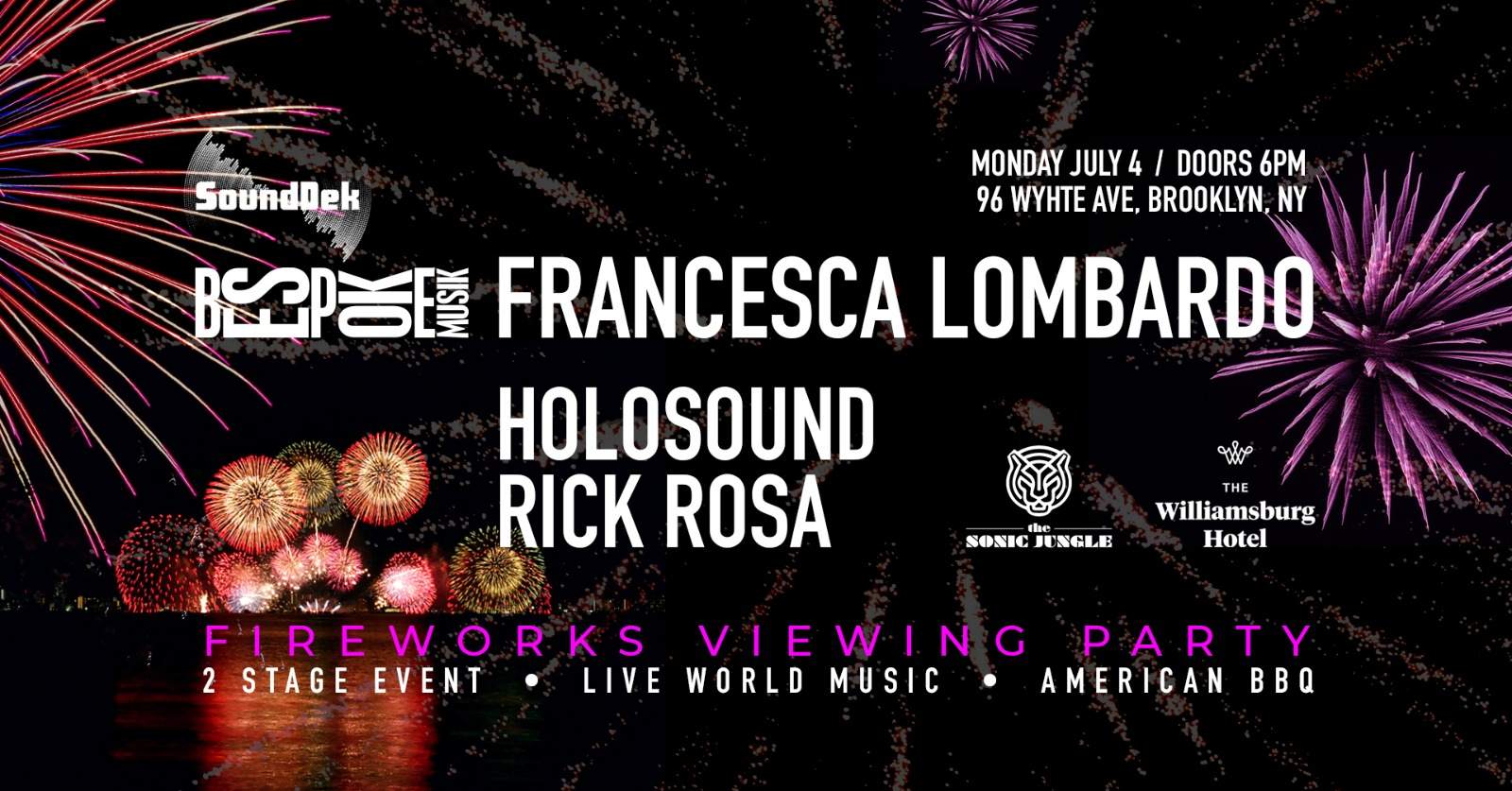 Francesca Lombardo / Rooftop Fireworks Party - フライヤー表