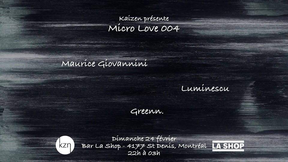Microlove004 - Maurice Giovannini, Luminescu&greenn - Página frontal