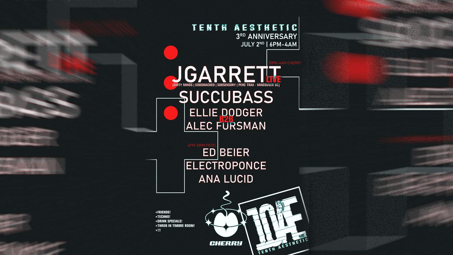 Tenth Aesthetic 3rd Anniversary with JGarrett & Friends - Página frontal