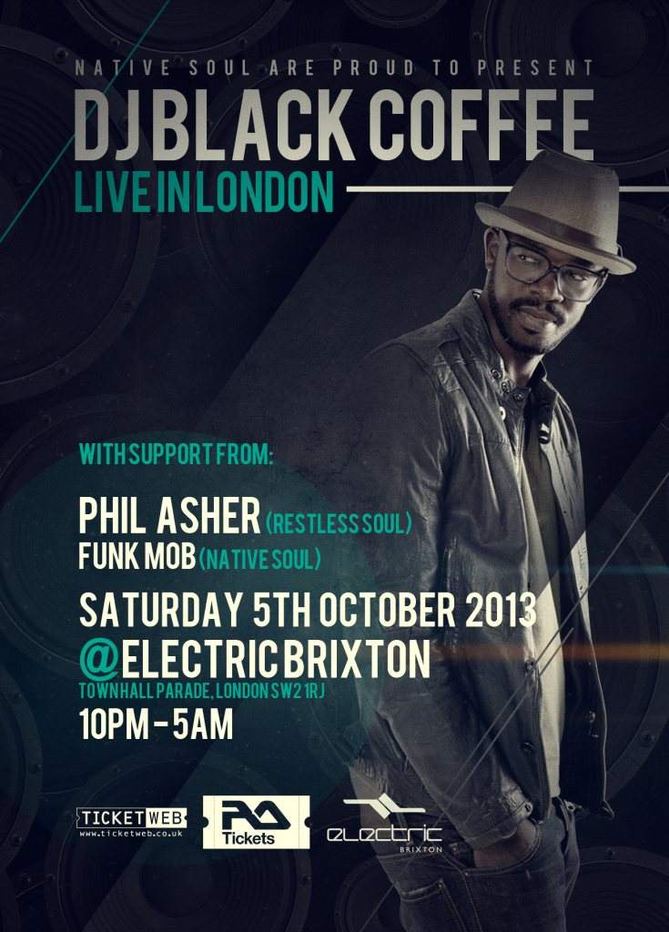 DJ Black Coffee Live in London  - Página frontal