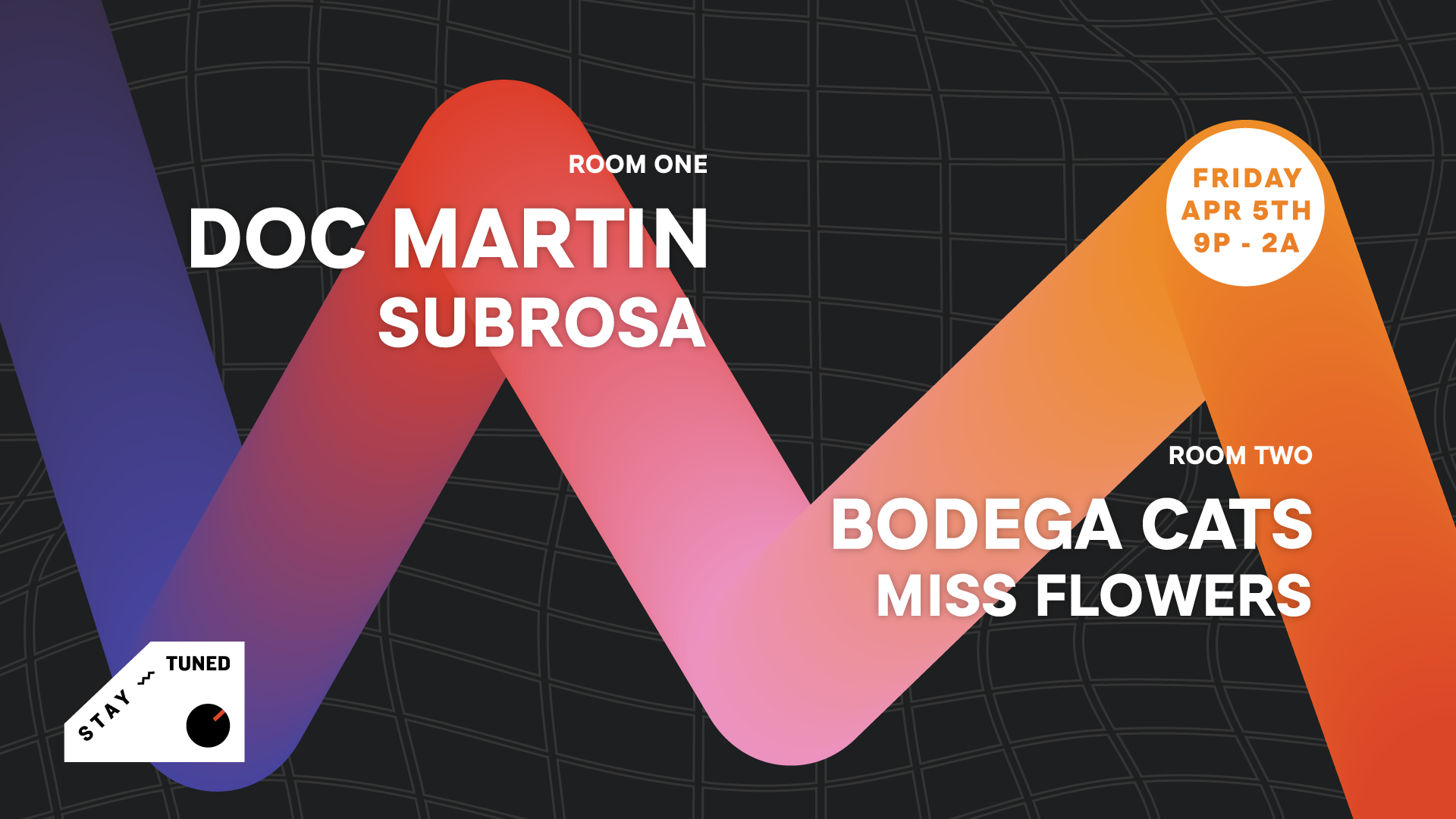 FREQUENCY: Doc Martin w/ Subrosa, Bodega Cats, Miss Flowers - フライヤー表