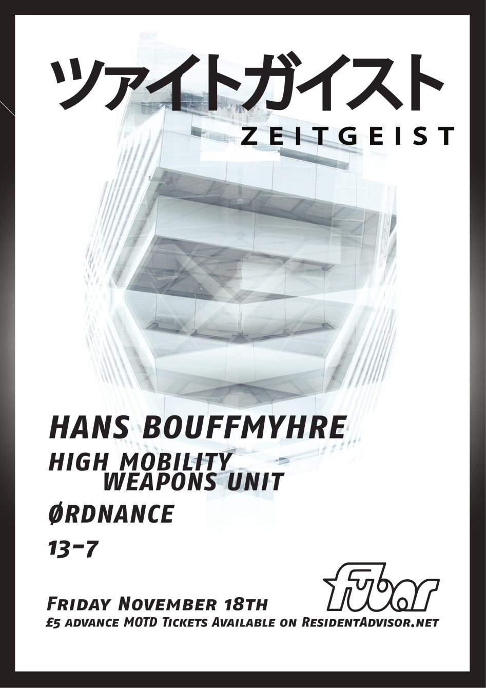 Zeitgeist 003 // Hans Bouffmhyre // High Mobility Weapons Unit // Ørdnance // 13-7 - Página frontal