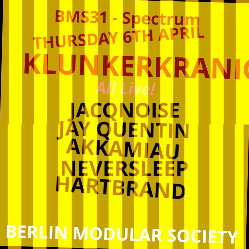 Berlin Modular Society 31 x Klunkerkrancich - フライヤー表