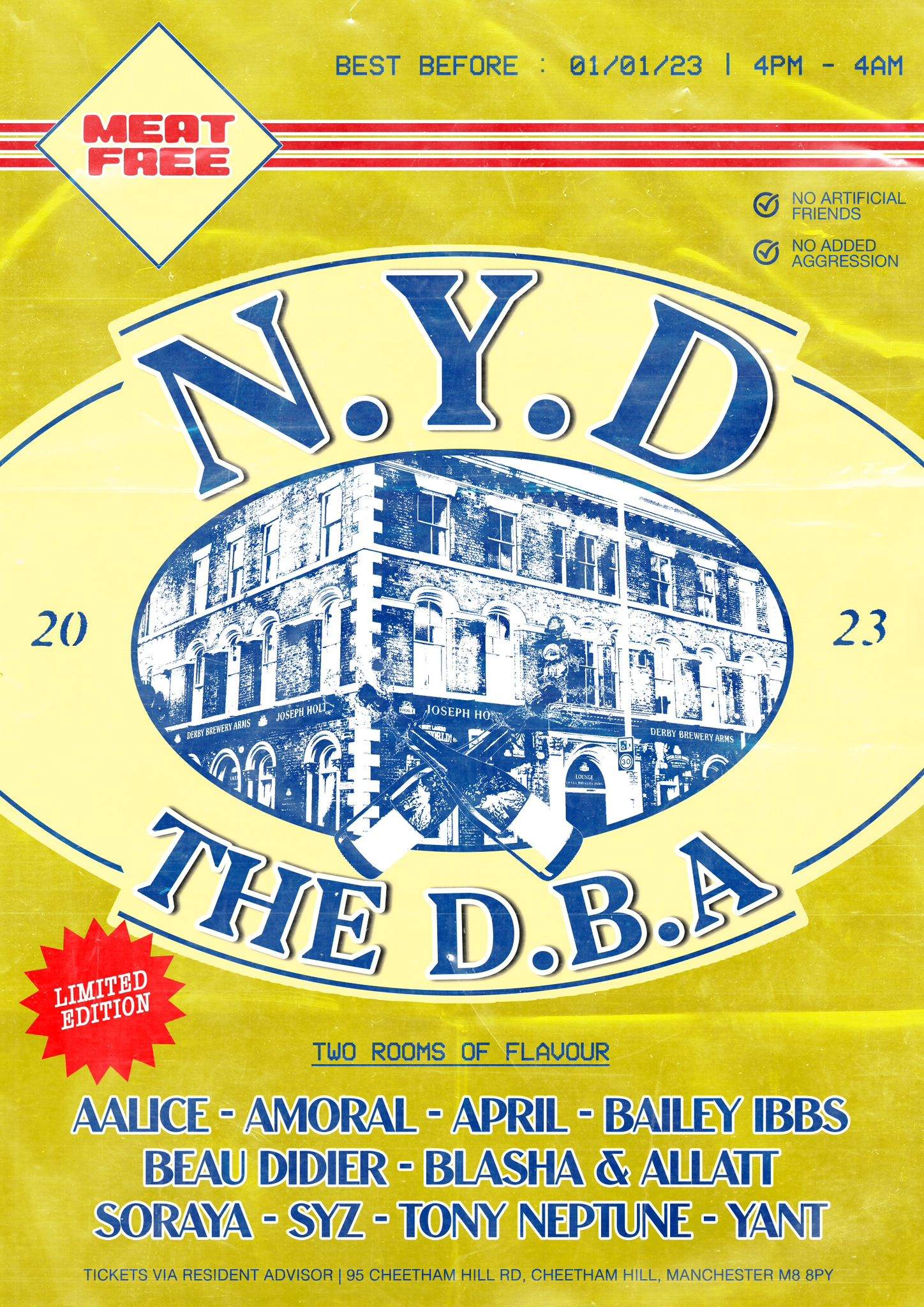 Meat Free NYD Party 2023 - フライヤー表
