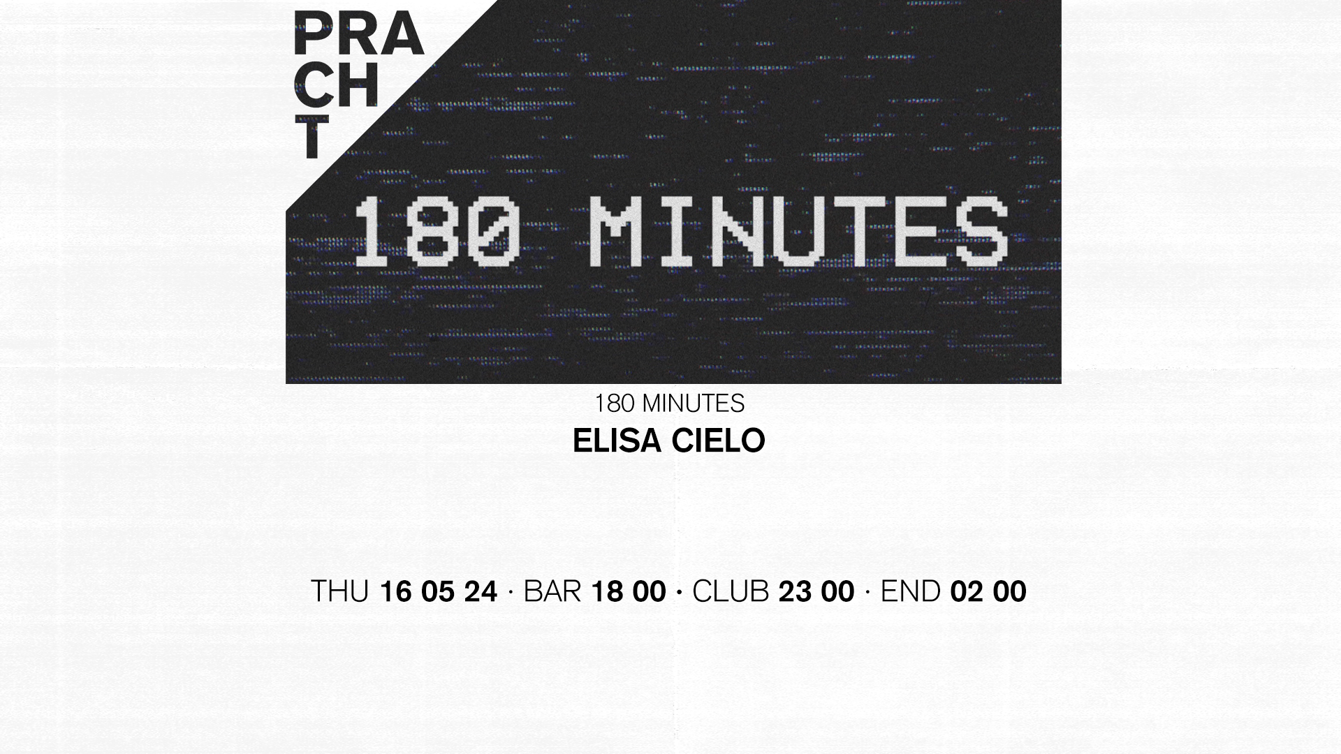 180 Minutes: Elisa Cielo - フライヤー表