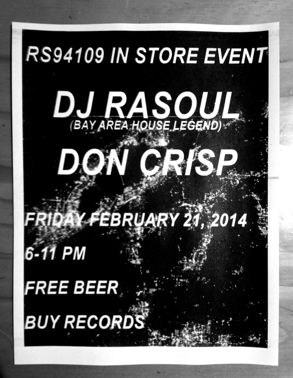 Rs94109: DJ Rasoul - フライヤー表