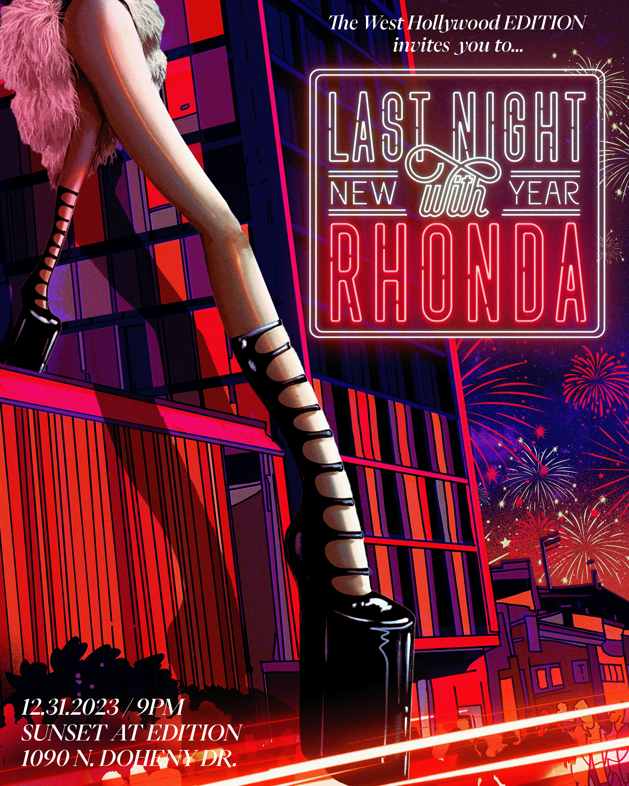 Last Night with Rhonda - フライヤー表