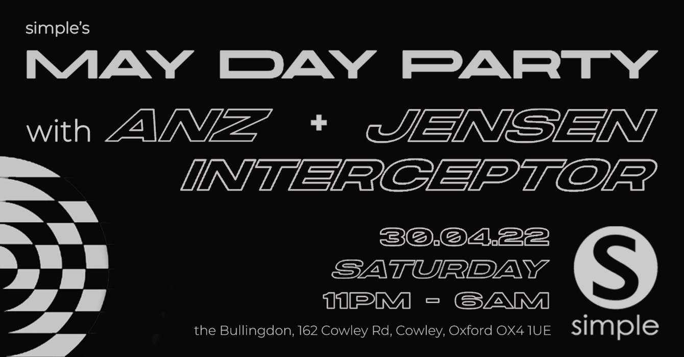 Simple's May Day Party with Anz and Jensen Interceptor. 6am Finish - Página frontal