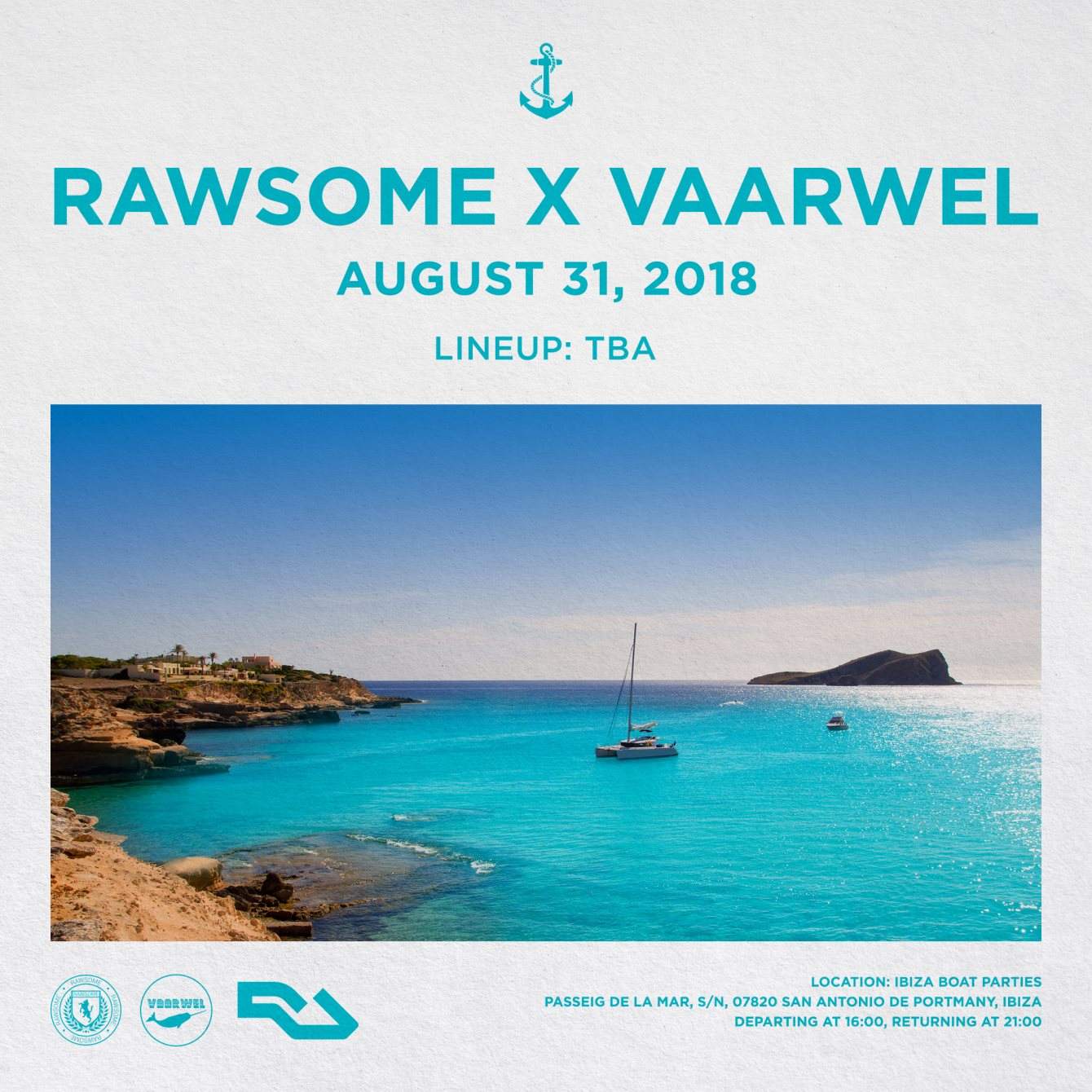 Rawsome X Vaarwel Ibiza Boat Party - Página frontal