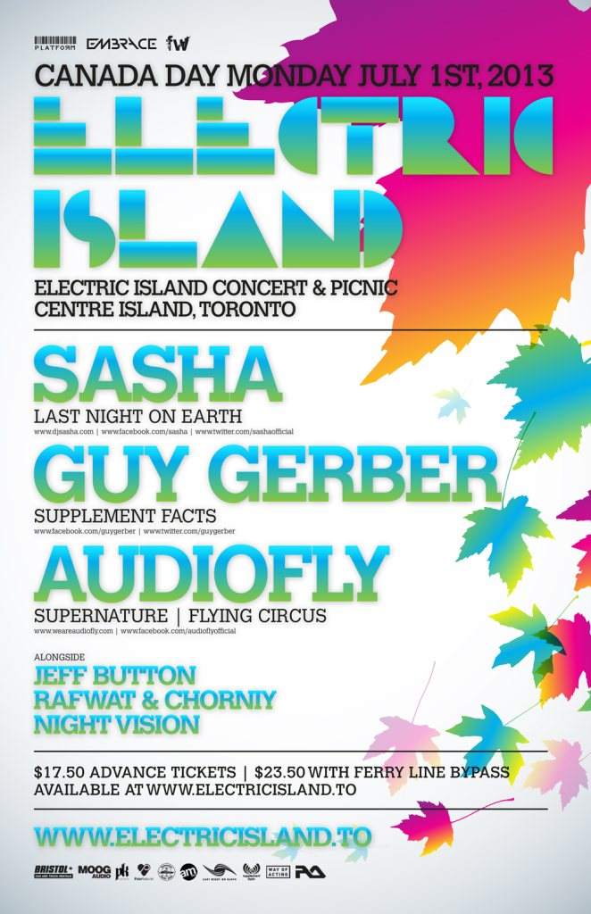 Electric Island Concert & Picnic Canada Day - Página frontal