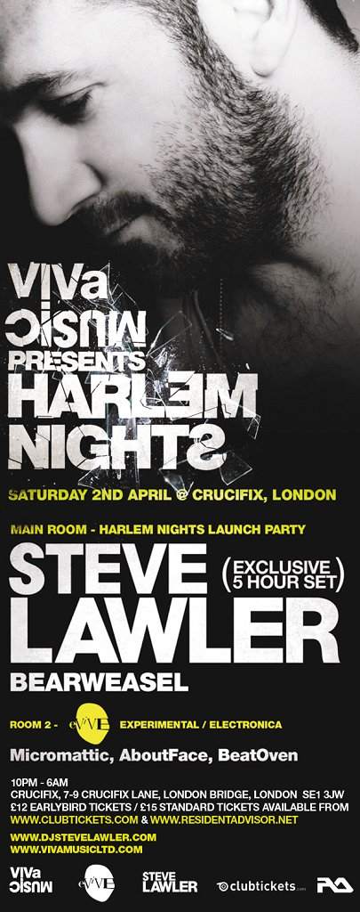 Viva Music presents Harlem Nights Re-Launch with Steve Lawler - Página frontal