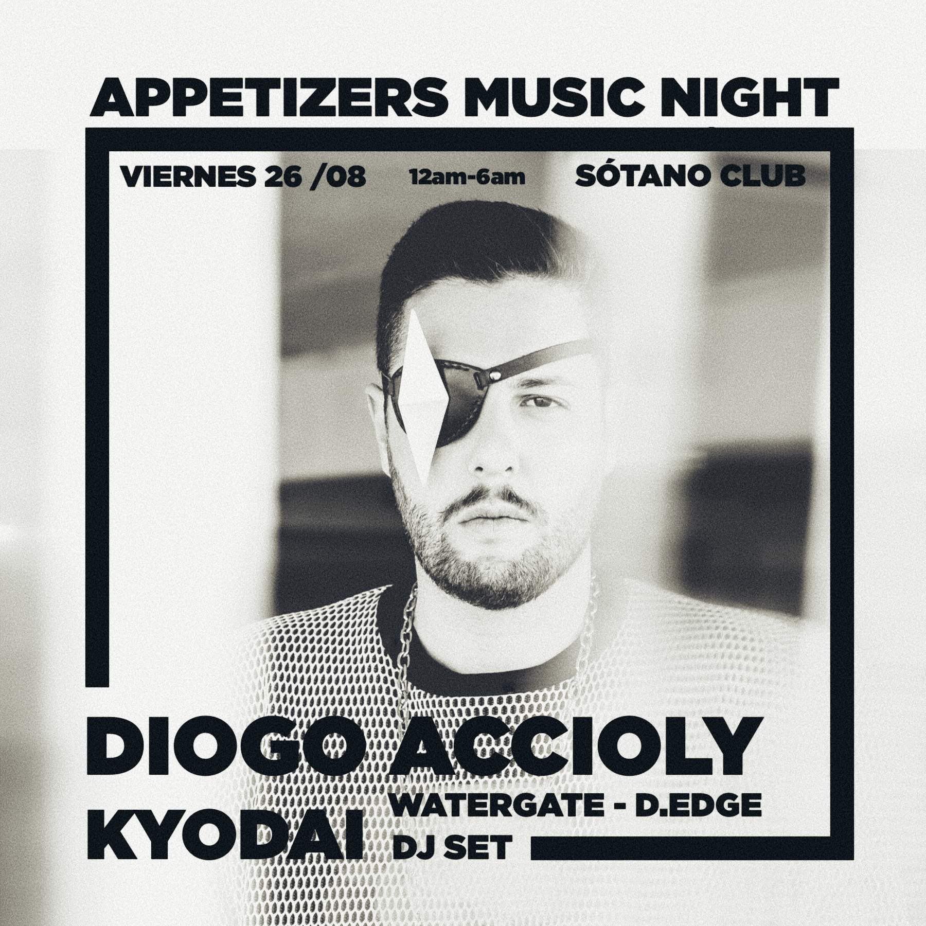 APPETIZERS MUSIC NIGHT (Diogo Accioly, Kyodai) - フライヤー表