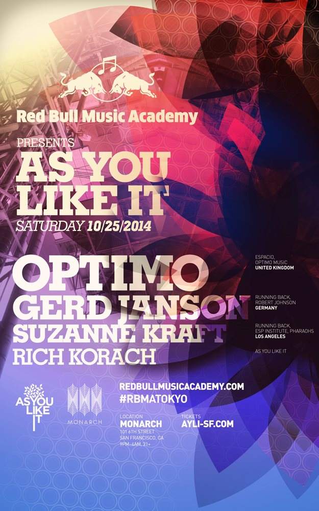Red Bull Music Academy presents As You Like It - Página frontal