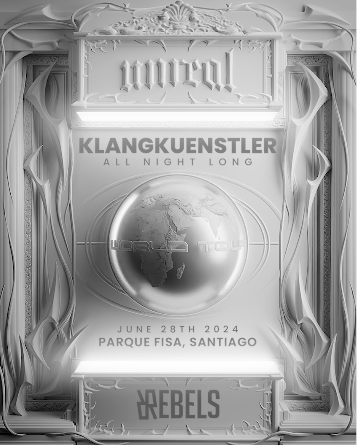 Unreal x KlangKuenstler ALL NIGHT LONG (World Tour) - Chile pres. by Rebels Records - Página frontal