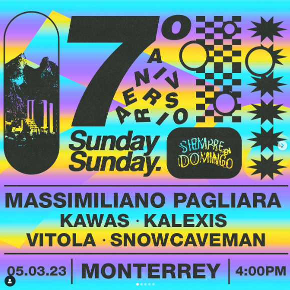 Sunday Sunday: 7mo Aniversario MTY - フライヤー表