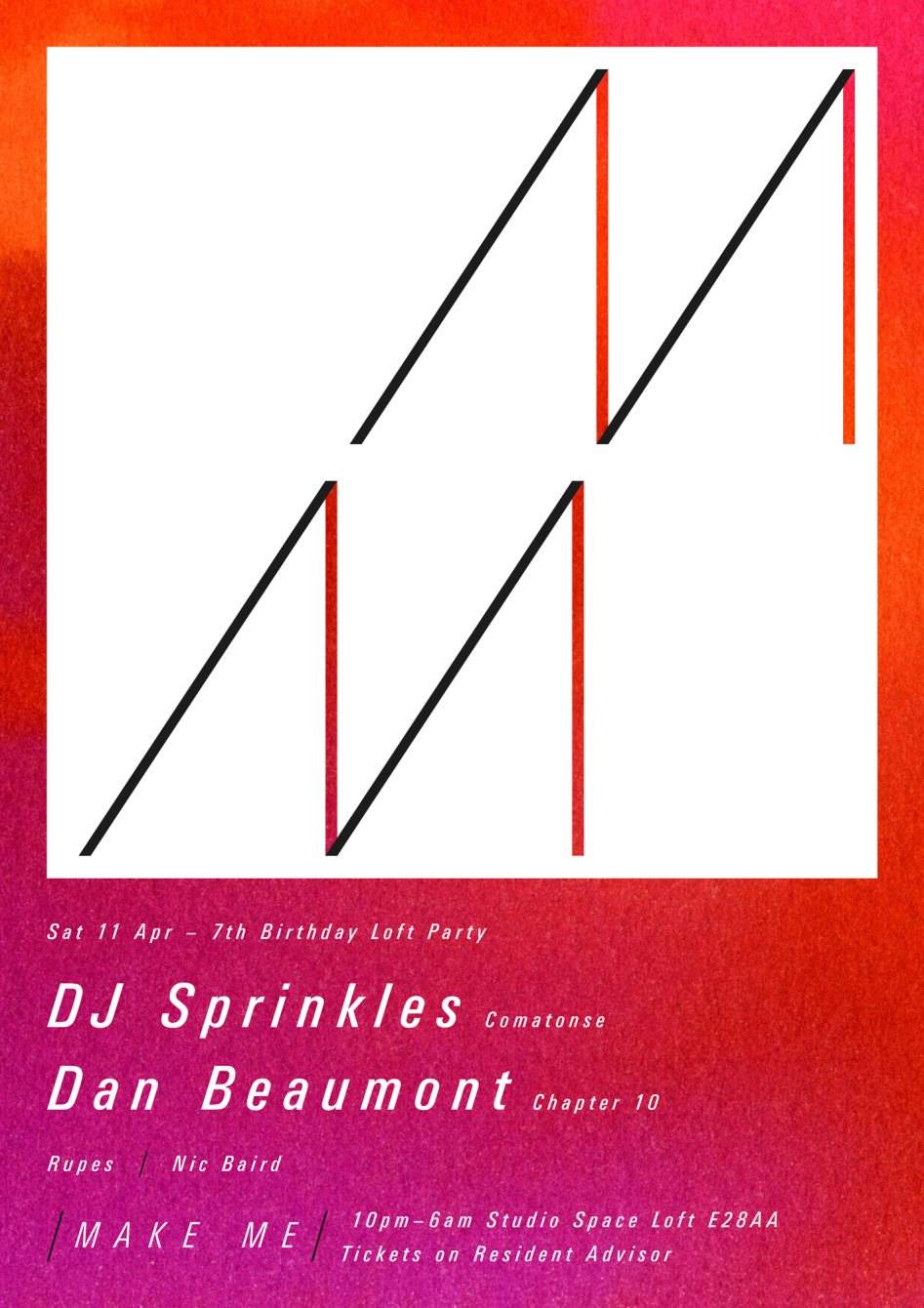 Make Me 7th Birthday Loft Party with DJ Sprinkles - Página frontal