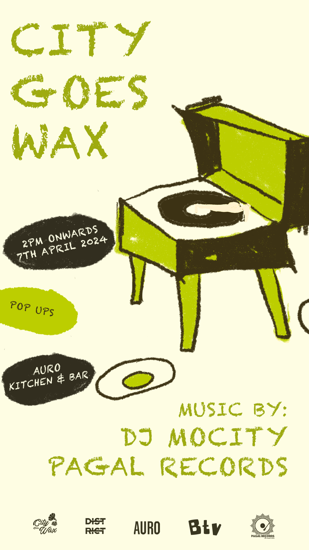 City Goes Wax - Hosted by DJ Mocity - フライヤー表