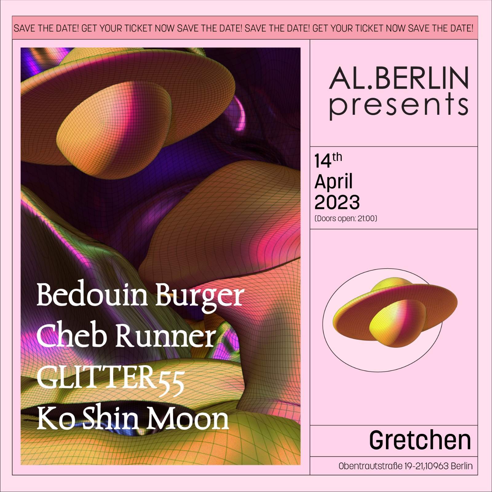 AL.Berlin presents: Bedouin Burger - Cheb Runner - GLITTER55 - Ko