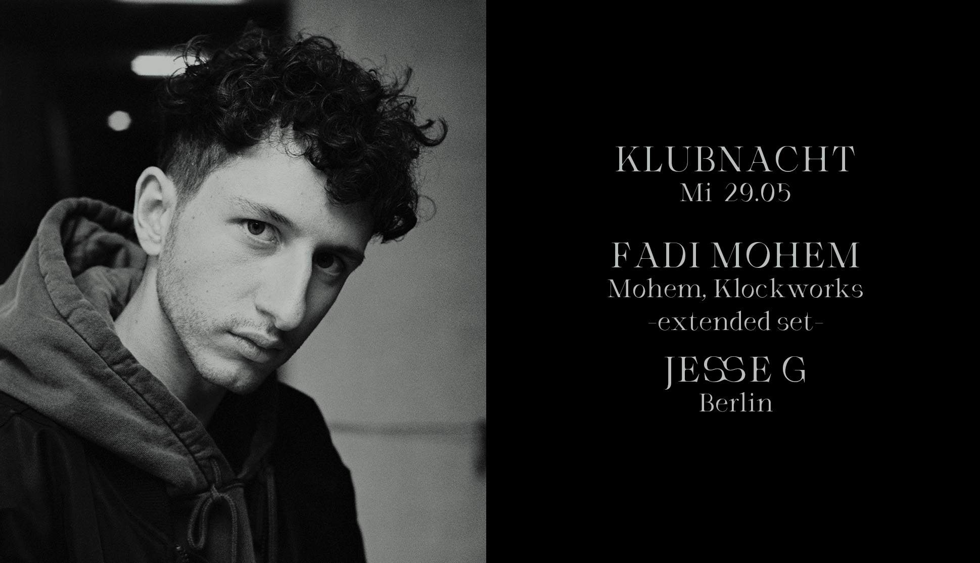 Klubnacht with Fadi Mohem & Jesse G - Página frontal