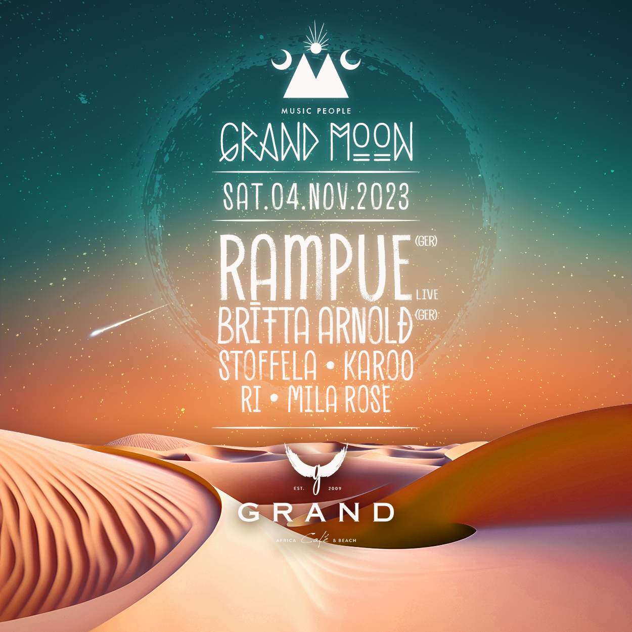 Grand Moon feat. Rampue Live (GER) & Britta Arnold (GER) - Página frontal