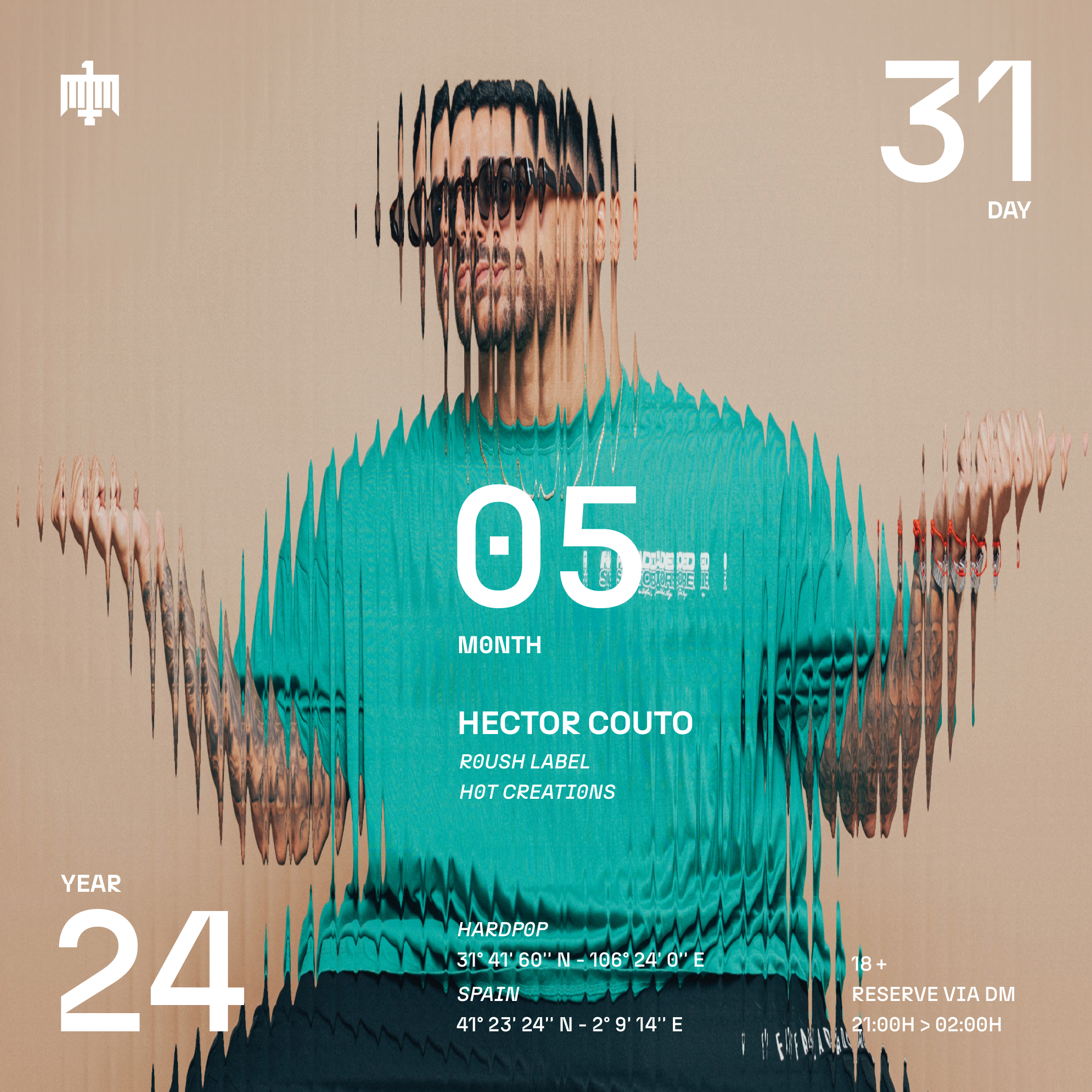 Hector Couto / Roush / Hot Creations / Spain - フライヤー表