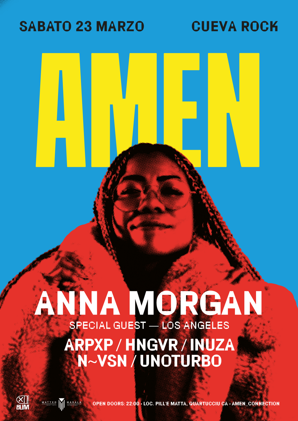 Amen Connection with Anna Morgan [Cagliari, Sardinia] - フライヤー表