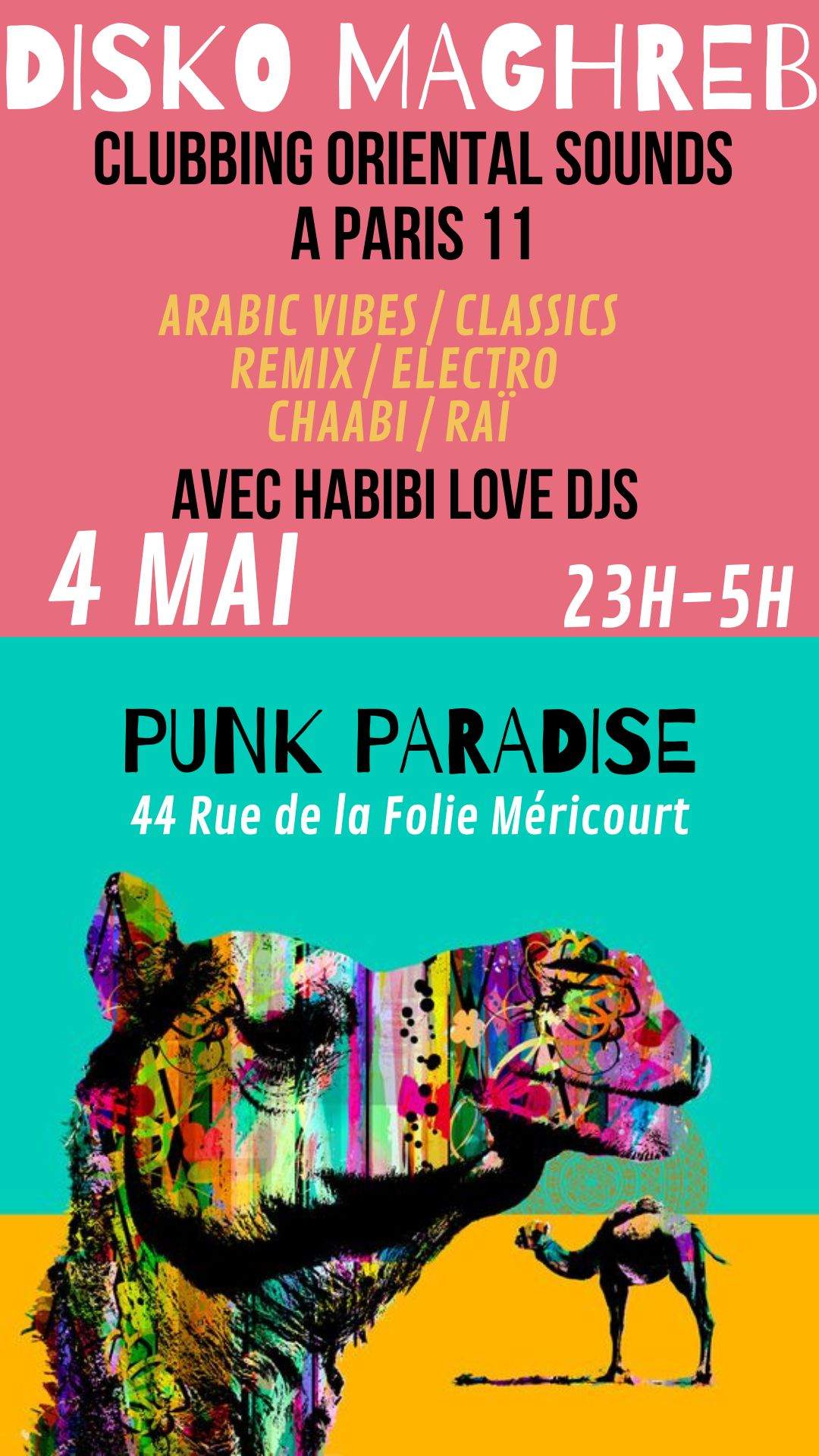 Disko Maghreb ~ Clubbing Arabic ⍨ Oriental ⍨ Maghreb sounds à Paris 11  - Página trasera
