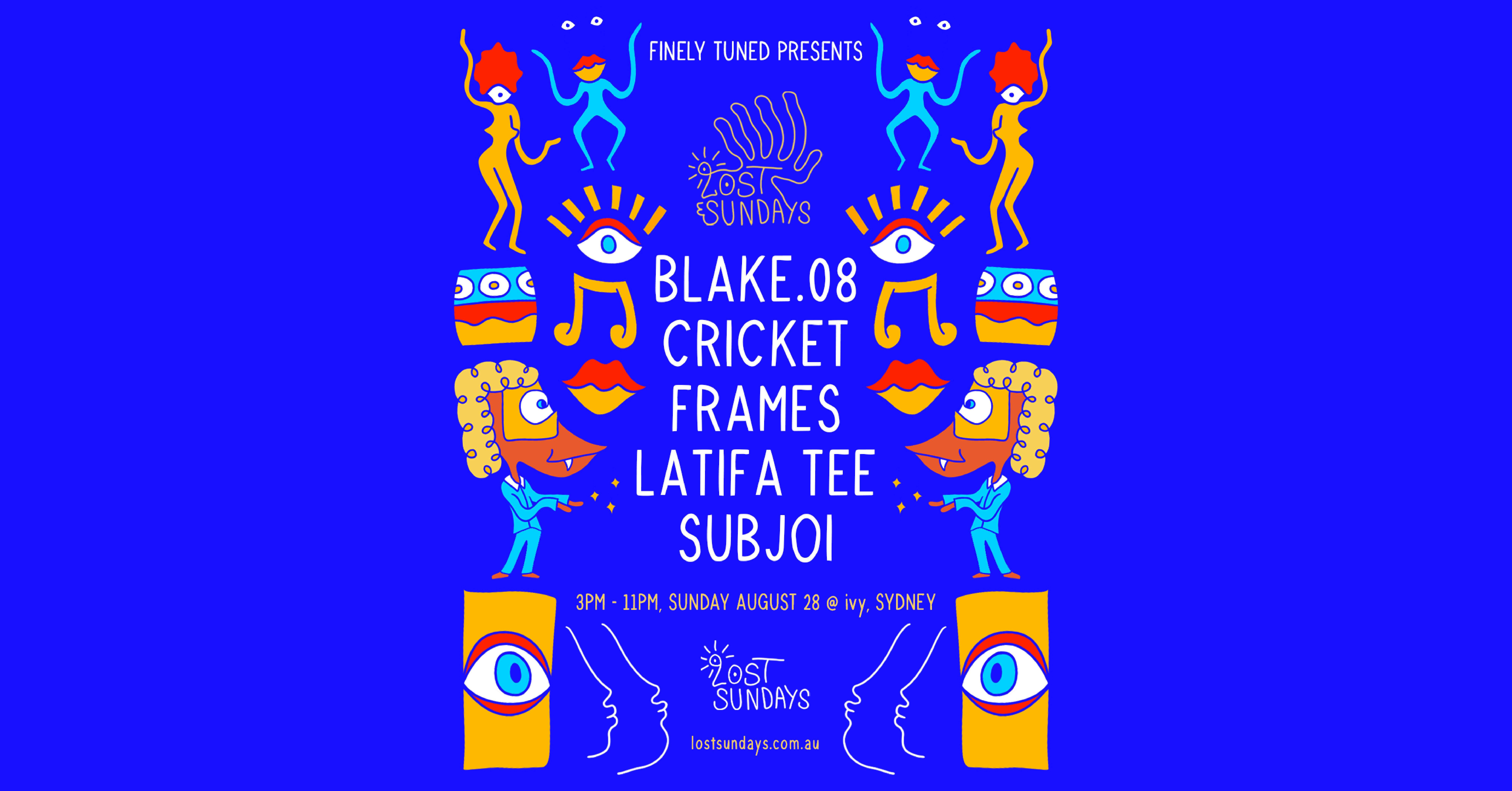 Lost Sundays ~ Aug 28 w. Subjoi, Blake.08 & Latifa Tee - フライヤー表