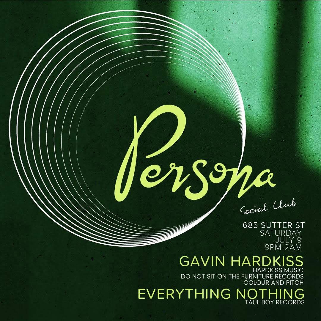 Beats, Cocktails & Vibes: Gavin Hardkiss + Everything Nothing - フライヤー表