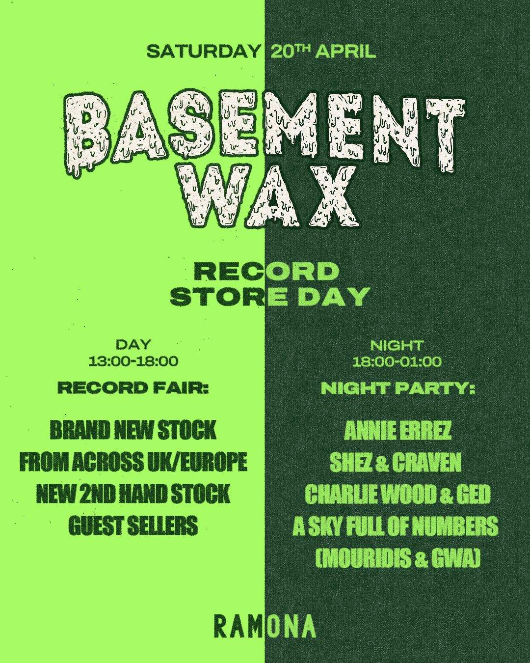 Basement Wax: Record Store Day & Night Special - Página frontal