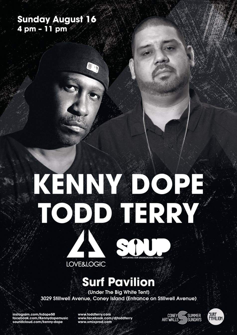 Kenny Dope & Todd Terry in Coney Island - フライヤー表