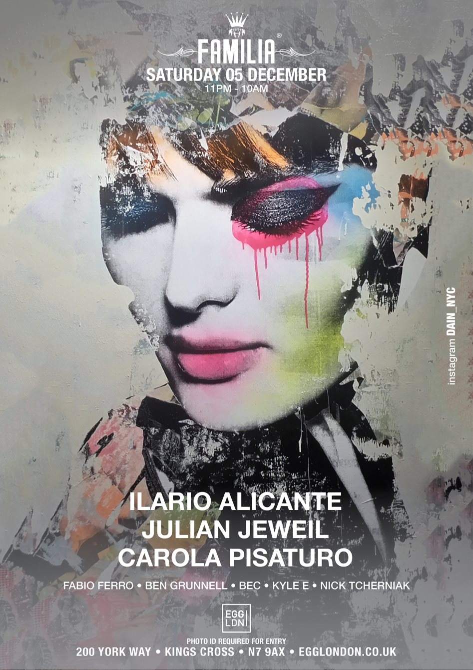Familia: Ilario Alicante, Julian Jeweil, Carola Pisaturo and More - フライヤー表