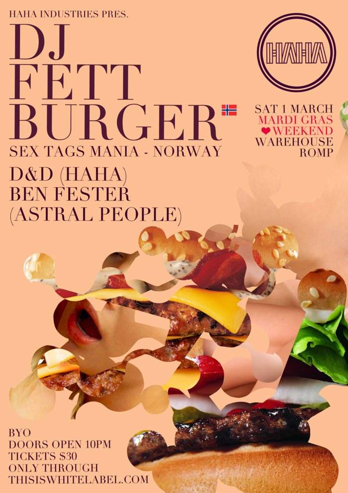 Haha presents Dj Fett Burger Warehouse Party - Página frontal