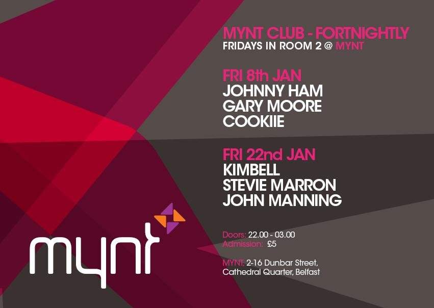 Mynt Club present Kimbell, Stevie Marron and John Manning - Página frontal