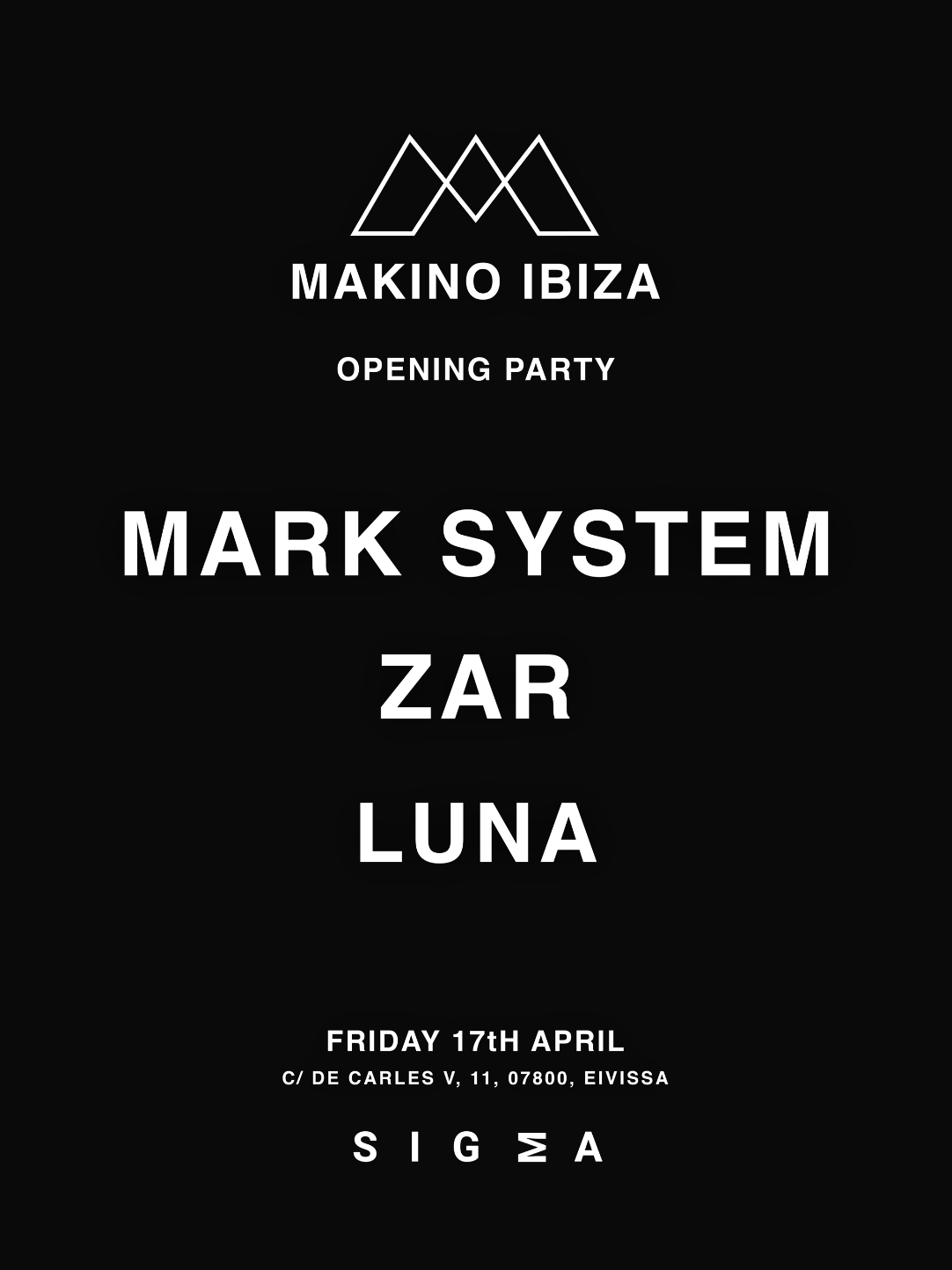Makino Ibiza with Mark System, Zar & Luna