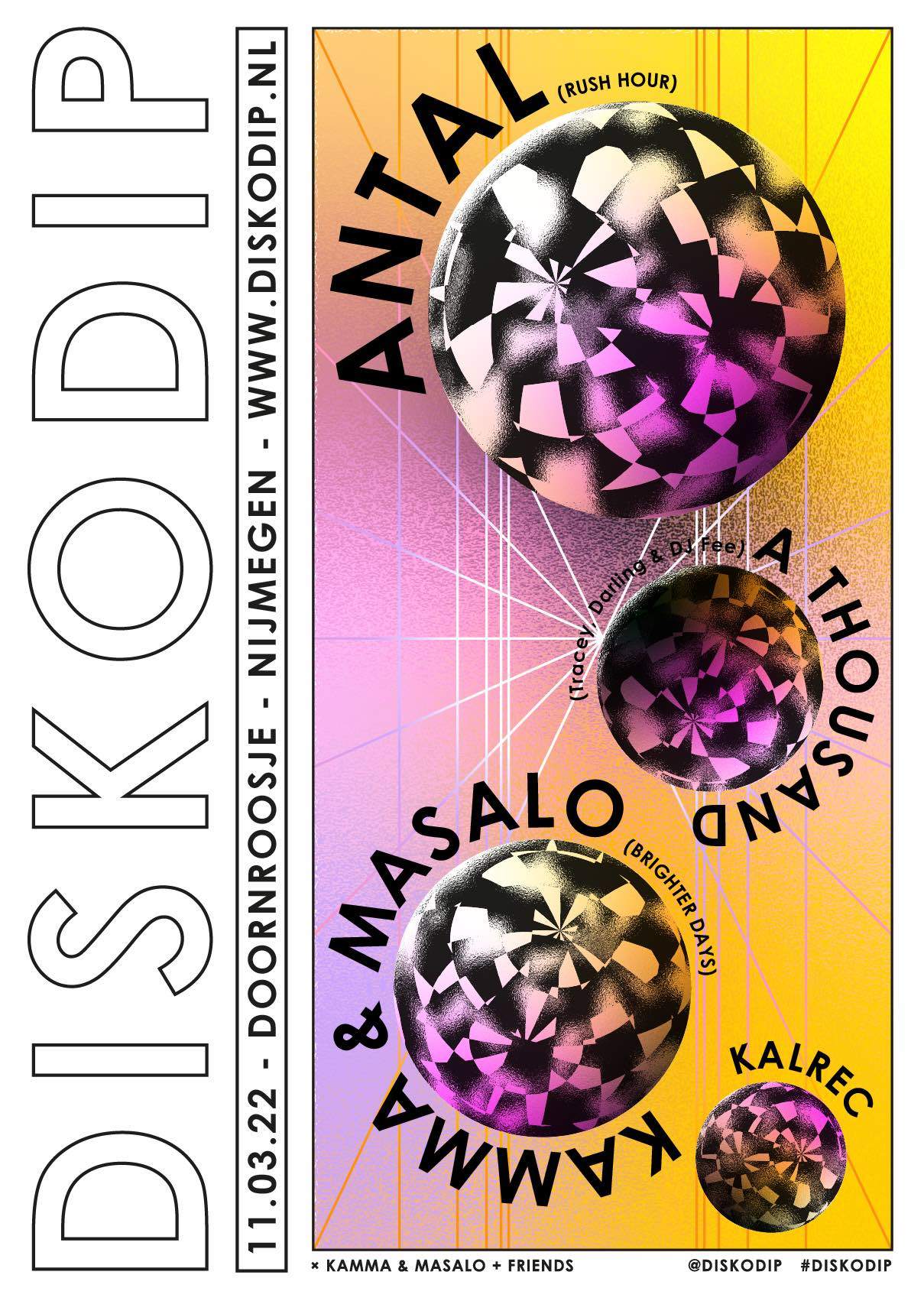 Diskodip X Kamma & Masalo and Friends with Antal - フライヤー表