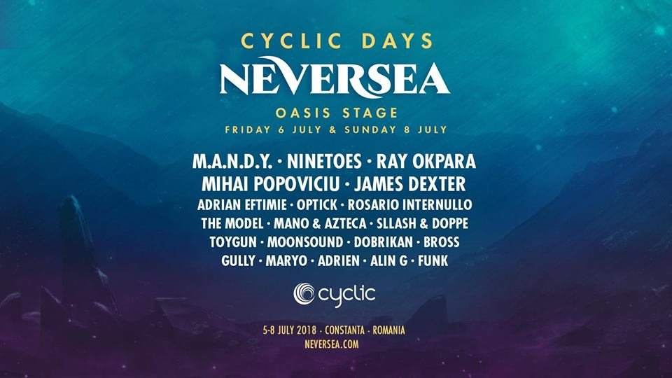 Cyclic at Oasis Stage by Neversea - フライヤー表
