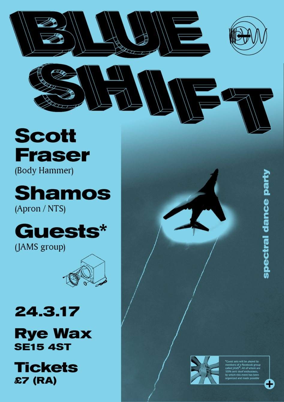 Blue Shift: Scott Fraser & Shamos - フライヤー表