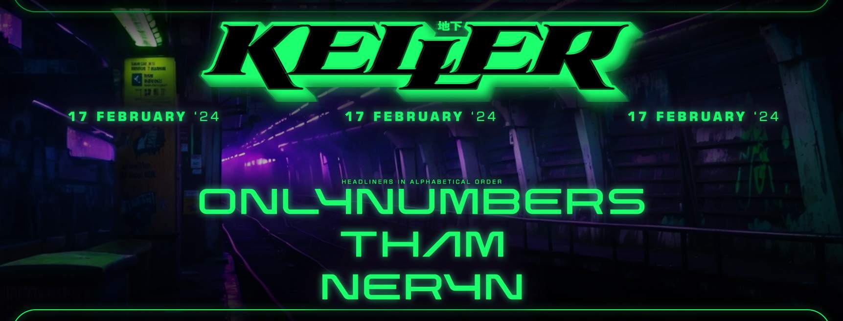 KELLER HARD CLUB 006: ONLYNUMBERS & Tham - フライヤー表