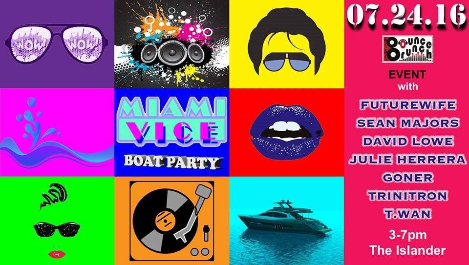 Miami Vice Boat Party on the Islander - Página frontal