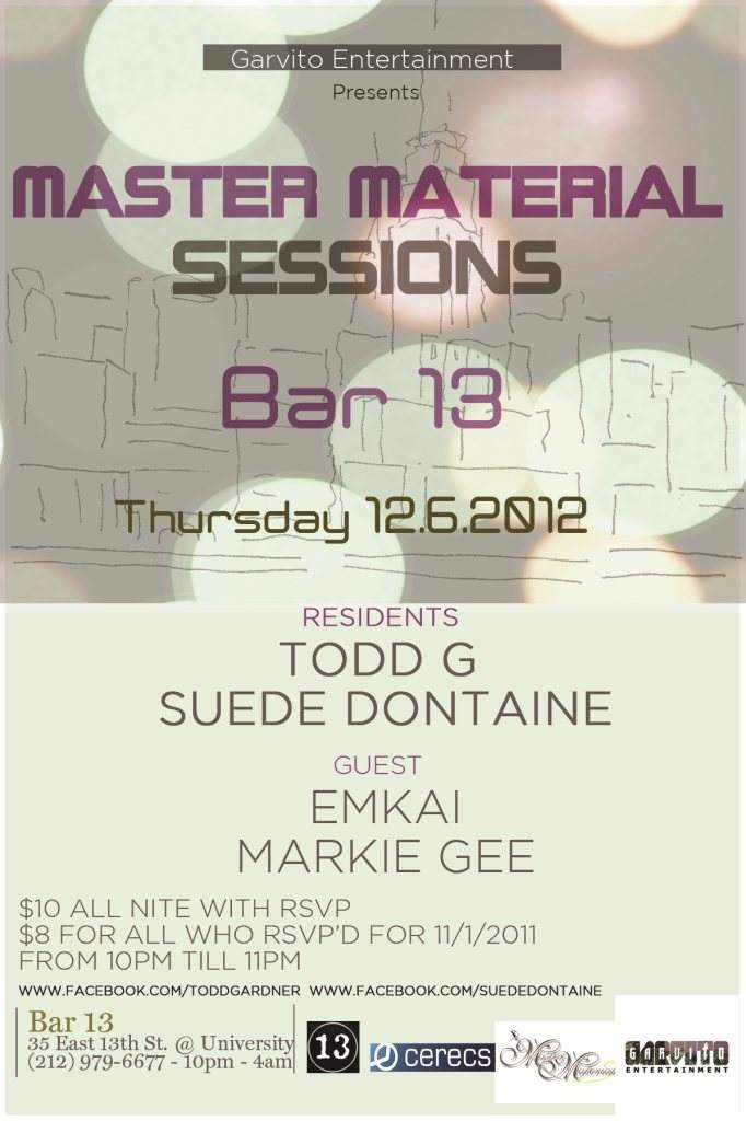 Master Material Sessions - フライヤー表