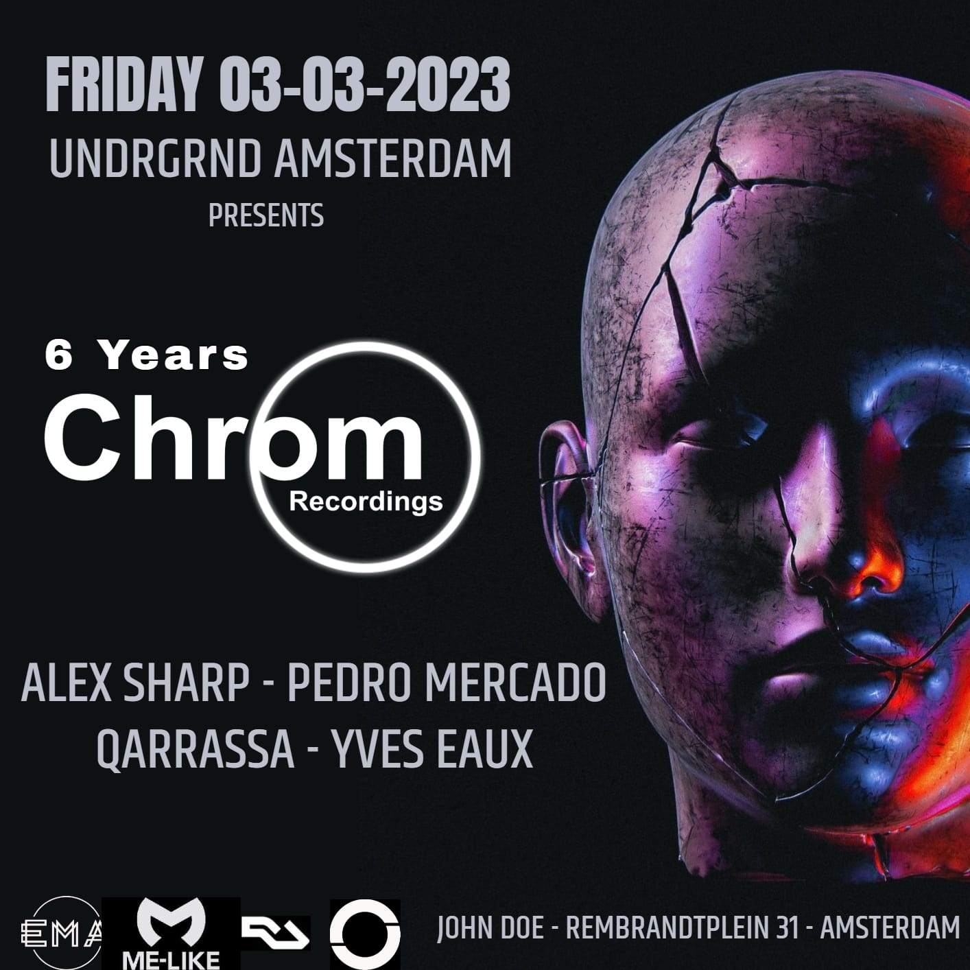Chrom Records 6 Year Anniversary - Página frontal