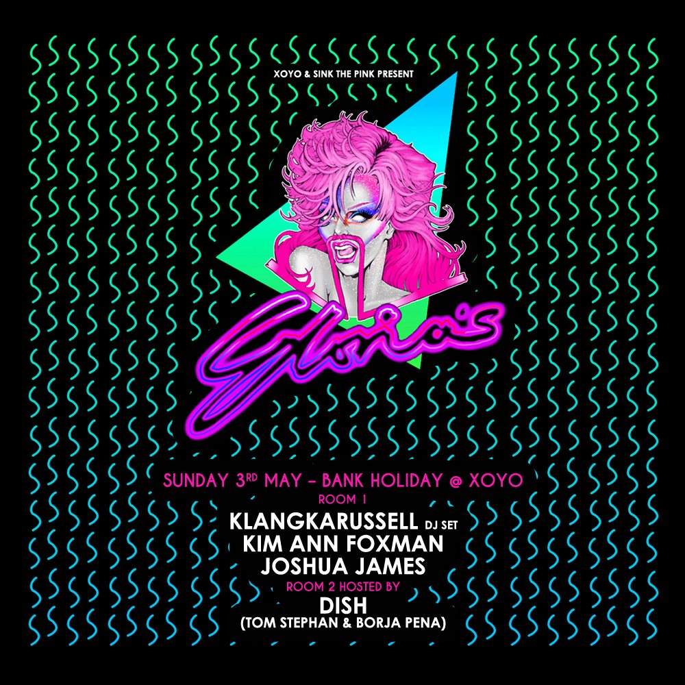 Gloria's with Klangkarussell + Kim Ann Foxman + Dish - フライヤー表