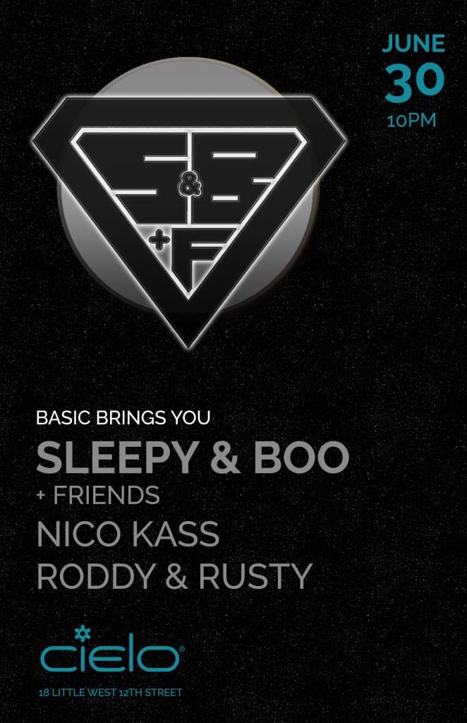 Sleepy & Boo + Friends - Sleepy & Boo, Nico Kass, + Roddy & Rusty - フライヤー表