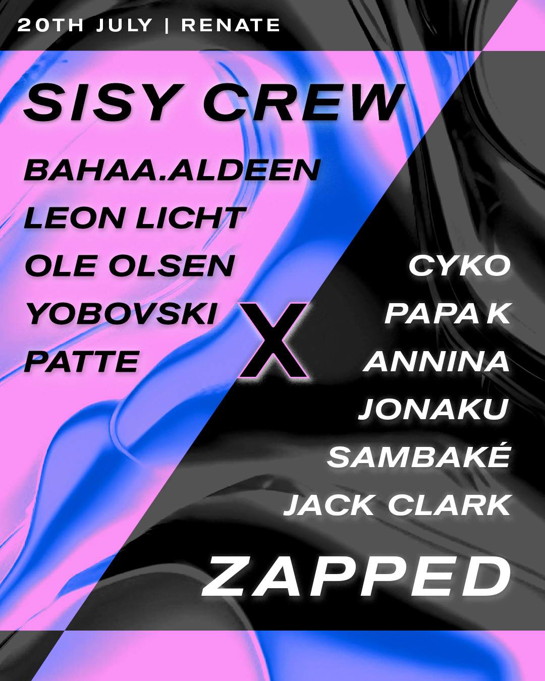 S*sy Crew X Zapped - Página frontal