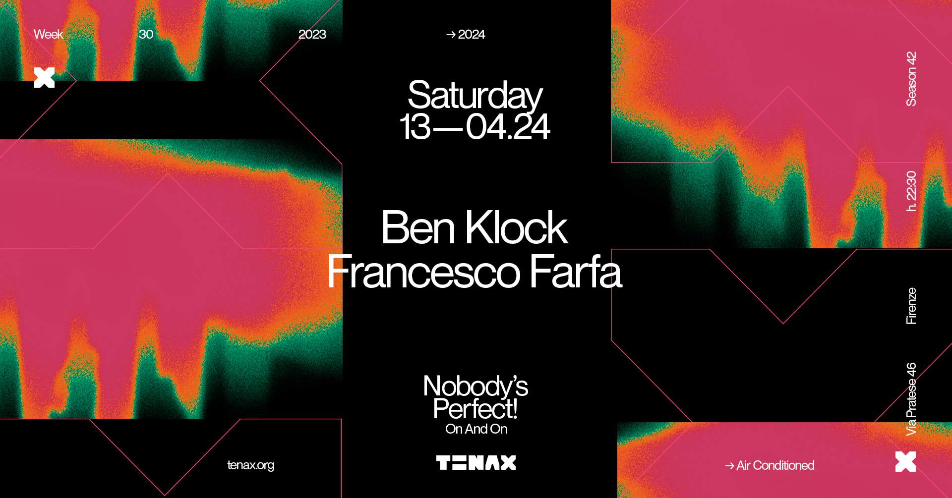 Tenax Nobody's Perfect! with Ben Klock, Francesco Farfa - Página frontal