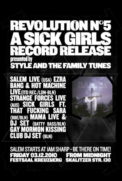 Revolution N°5: A Sick Girls Record Release - Página frontal