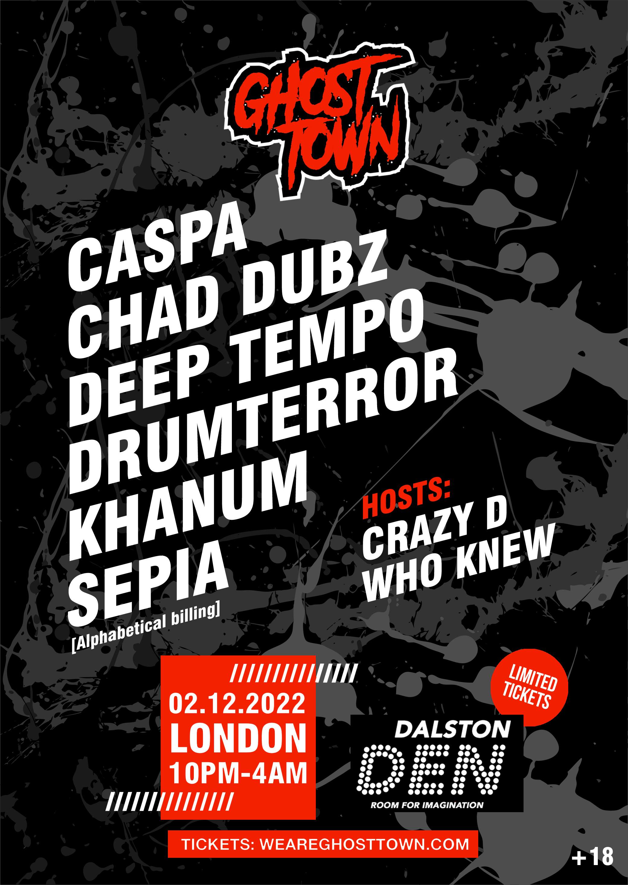 Dubstep London Party [Ghost Town] 02.12.2022 - Página frontal