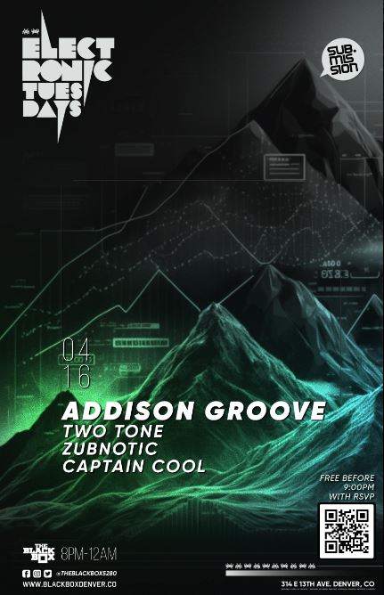 Sub.Mission presents Electronic Tuesdays: Addison Groove - Página frontal